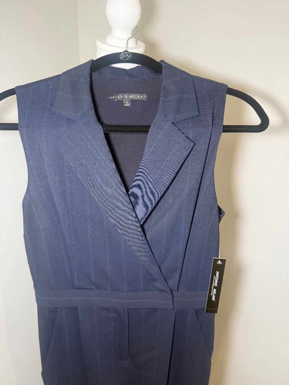 Antonio Melani Navy PinStripe Pantsuit Size 4